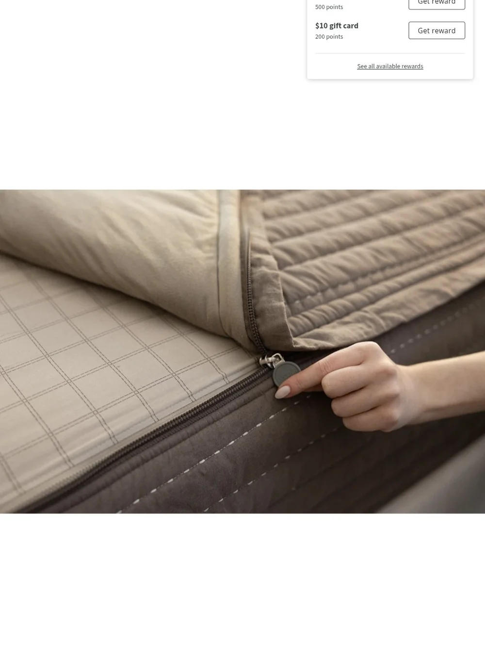 Beddy's ZipBase Quilted Comforter Set in Taupe